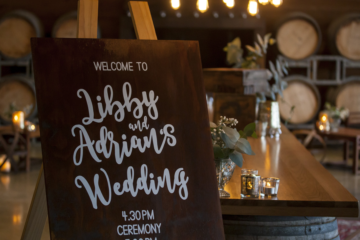 custom vinyl signs on wood